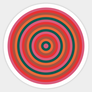 Pop Mod Circles #3 Sticker